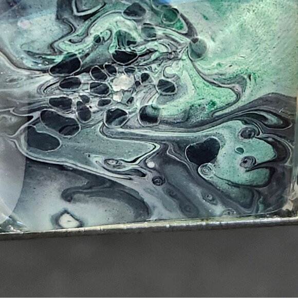 Hand Crafted Necklace Medallion Pendant 1" Square Pendant 925 Silver 20 " Chain - Picture 8 of 12